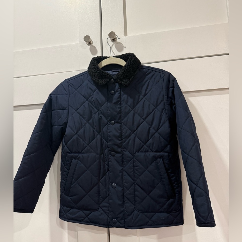 Crewcuts Quilted Jacket with Textured Collar size M